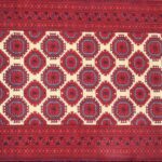 Turkish Wool Rug In Afghan Pattern